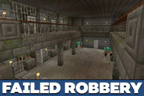 Failed Robbery in Prison map in Minecraft PE