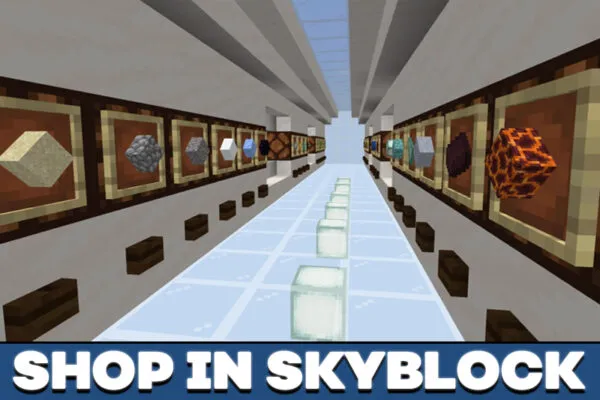 Shop in SkyBlock in Minecraft PE