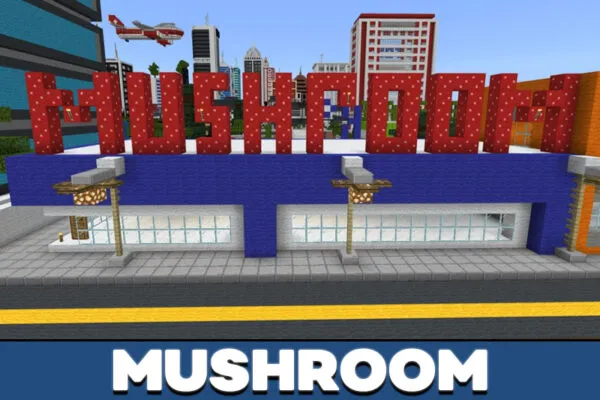 Mushroom in Tn City map in Minecraft PE