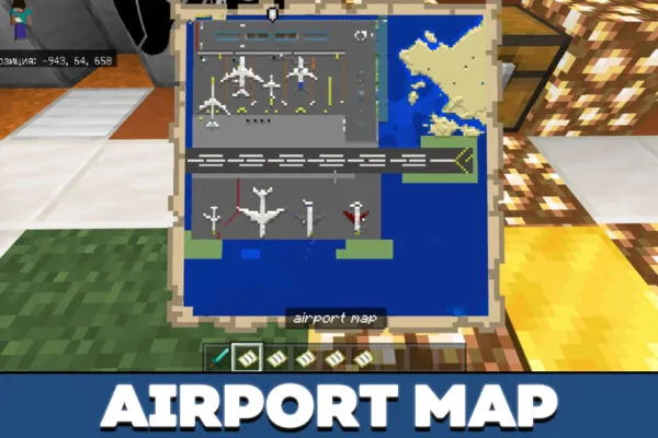 Airport map in Minecraft PE