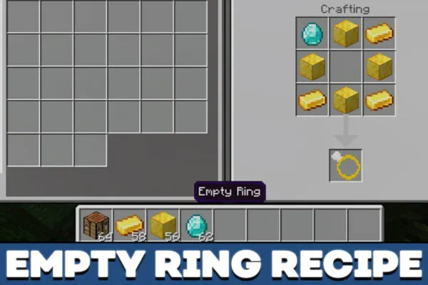 Empty Ring Recipe in Baubles mod in Minecraft PE