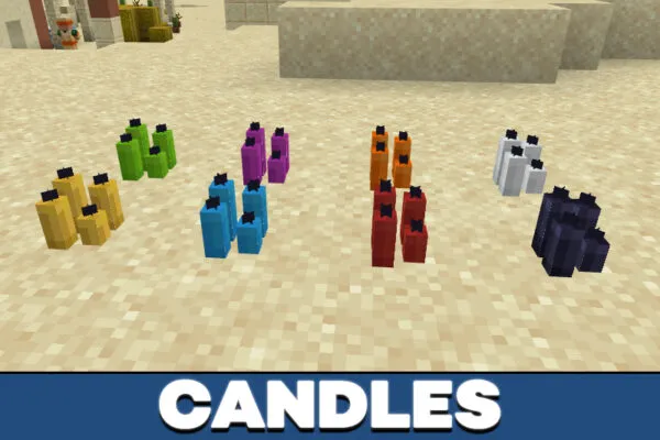 Candles in Minecraft PE 1.17