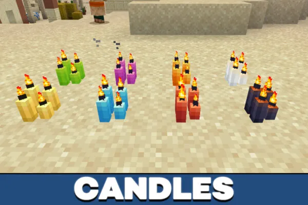 Candles in Minecraft PE 1.17