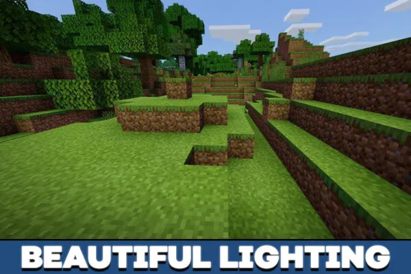 Beautiful Lighting in Energy Shaders in Minecraft PE