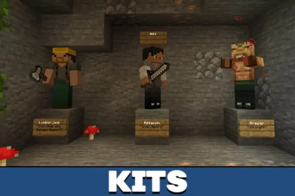 Kits in Hunger Games map in Minecraft PE