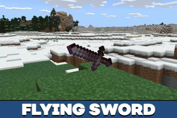 Flying sword in Minecraft PE