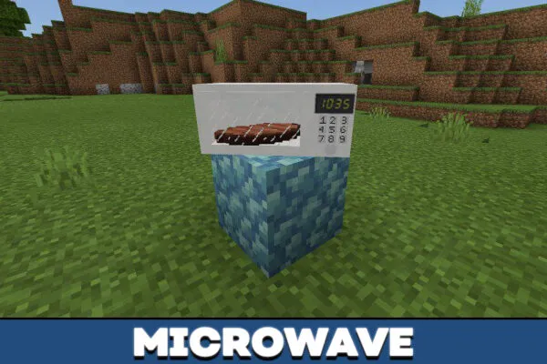 Microwave in kitchen mode in Minecraft PE