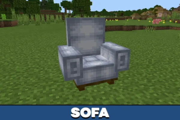 Sofa in kitchen mode in Minecraft PE