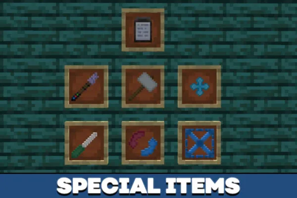 Special items in kitchen mode in Minecraft PE