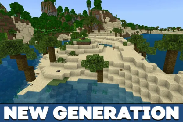 New Generation in LLamaQuest mod in Minecraft PE