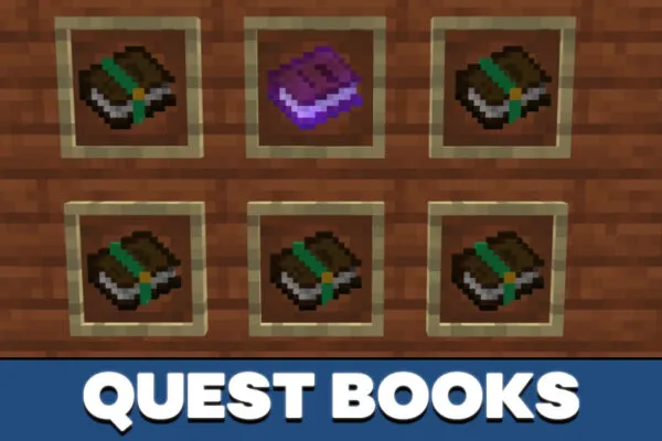 Quest Books in LLamaQuest mod in Minecraft PE