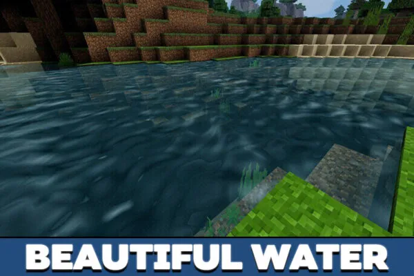 Beautiful water in Parallax Shaders in Minecraft PE