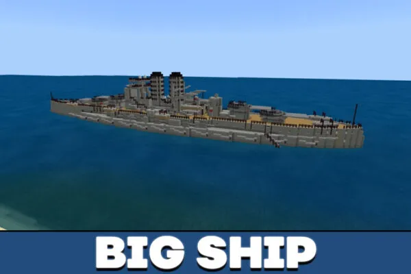 Big ship in Patriotville and Freedom County map for Minecarft PE