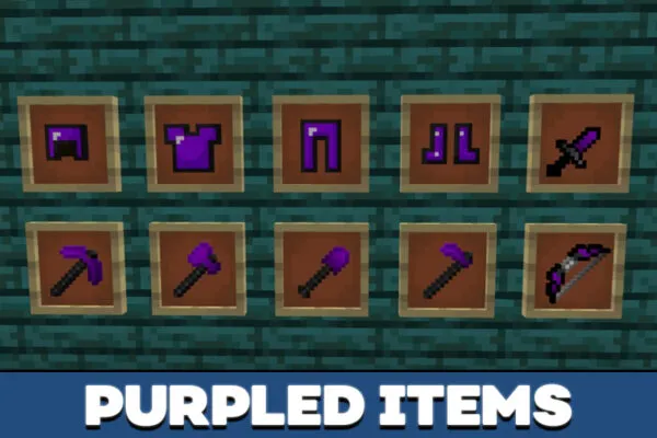 Purpled items in Minecraft PE