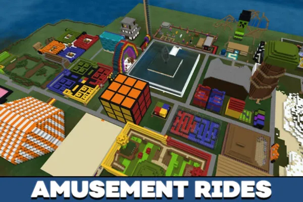 Amusement Rides in Stampys Lovely World in Minecraft PE