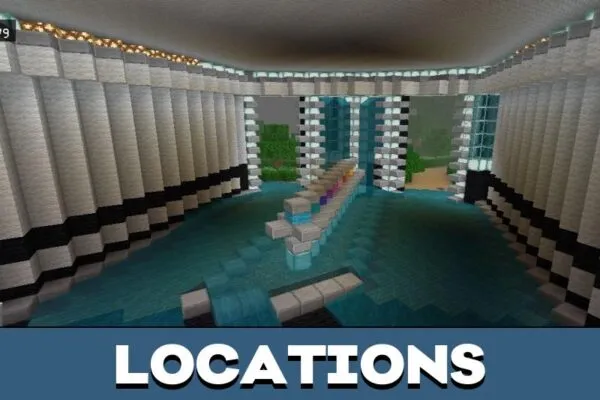 Locations from Hotel map for Minecraft PE