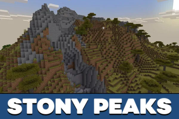 Stony Peaks in Minecraft PE 1.17