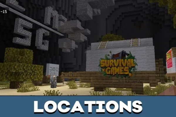 Locations from Hunger Games Map for Minecraft PE