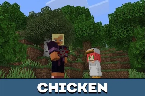 Chicken from Cute mob mod for Minecraft PE