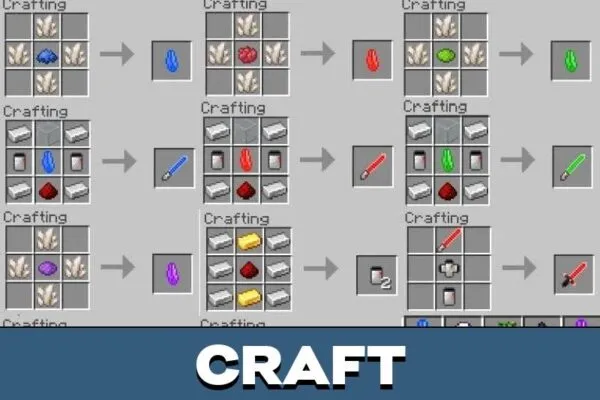 Craft from Lightsaber Mod for Minecraft PE