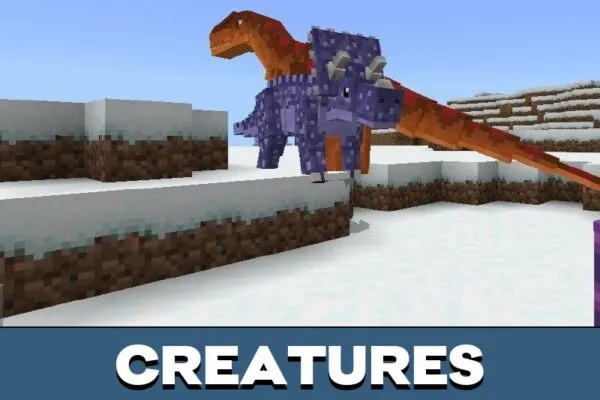 Creatures from Dino Mod for Minecraft PE