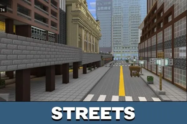 Streets from New York City Map for Minecraft PE