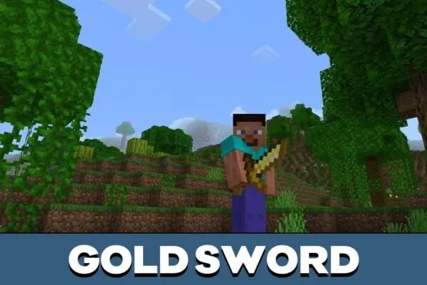 Gold Short Sword Texture Pack for Minecraft PE