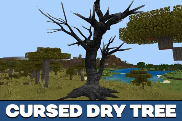 Cursed Dry Tree in Squid Game mod in Minecraft PE