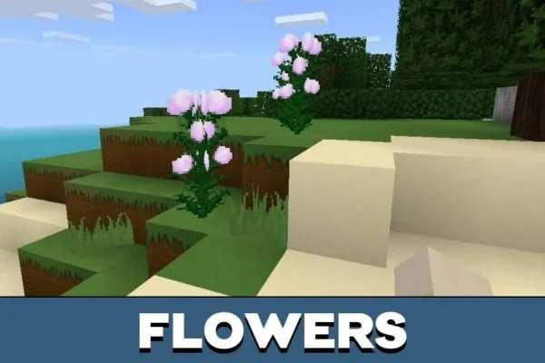 Flowers from Defscape Texture Pack for Minecraft PE