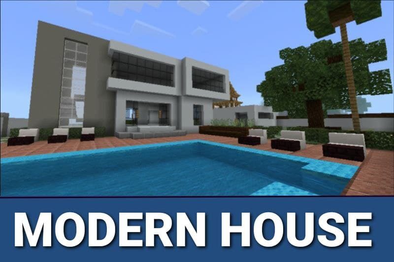minecraft modern mansion blueprints pe