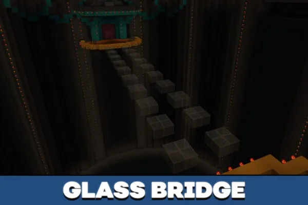 Glass Bridge in Squid Game mod in Minecraft PE