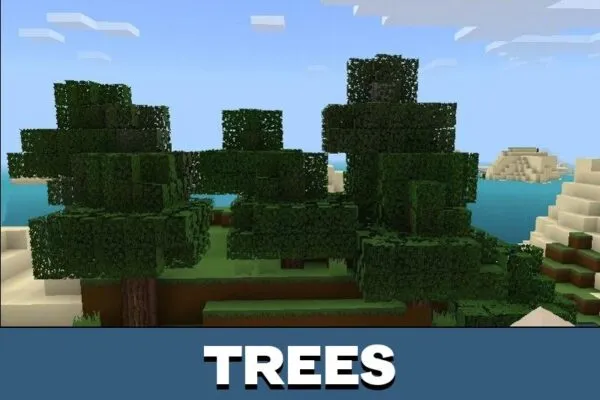 Trees from Defscape Texture Pack for Minecraft PE