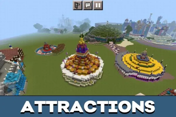 Attractions from Disneyland Map for Minecraft PE