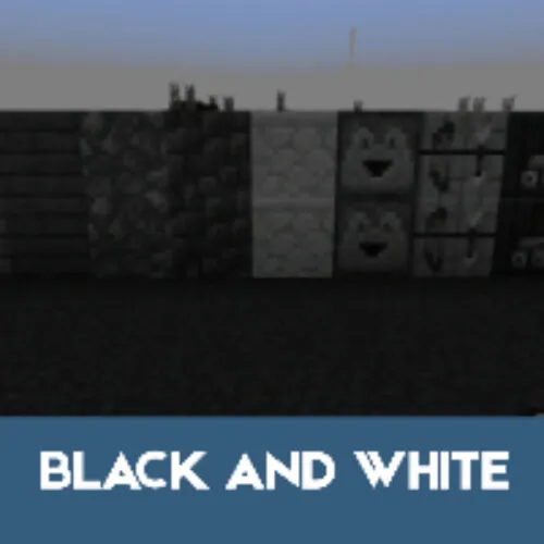 Black and White Texture Pack for Minecraft PE