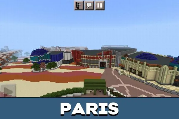 Paris from Disneyland Map for Minecraft PE