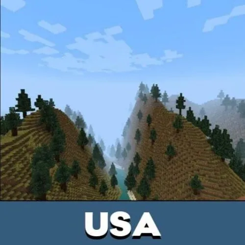 USA Map for Minecraft PE