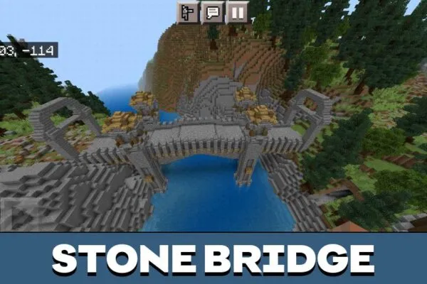 Stone Bridge from Medieval City Map for Minecraft PE