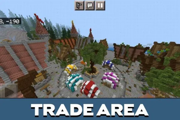 Trade Area from Medieval City Map for Minecraft PE