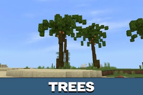 Trees from Earth Map for Minecraft PE