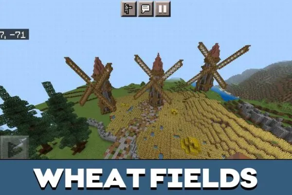 Wheat Fields from Medieval City Map for Minecraft PE