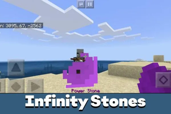 Infinity-stones mod for Minecraft PE