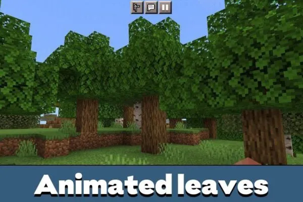 Animated leaves in Sildurs basic shaders for Minecraft PE