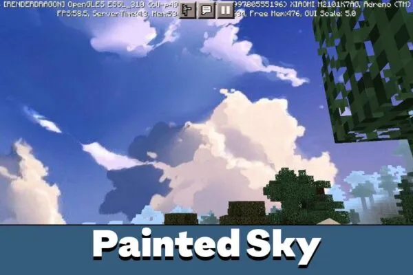 Painted Sky Texture pack for Minecraft PE