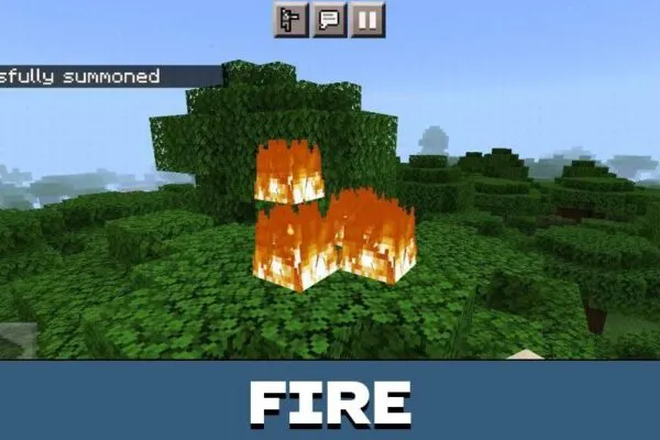 Fire in Minecraft PE