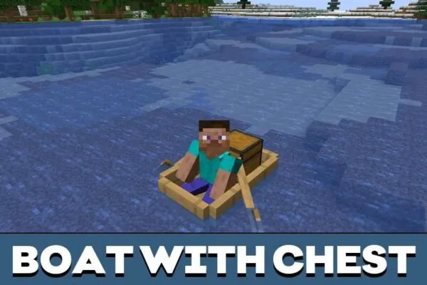 Boat with Chest in Minecraft PE 1.19