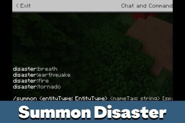 Summon Natural Disaster in Minecraft PE