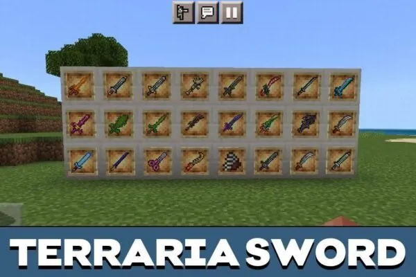 Swords from Terraria Mod for Minecraft PE