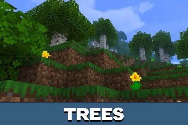 Trees from BSFBE Shader for Minecraft PE