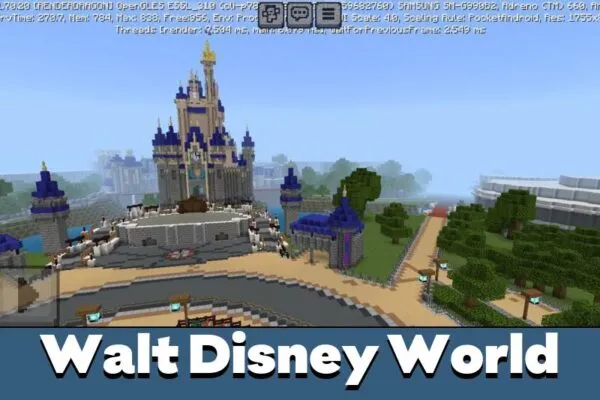 Walt Disney World from Disneyland Map for Minecraft PE