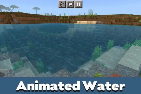 Animated water in Sildurs basic shaders for Minecraft PE